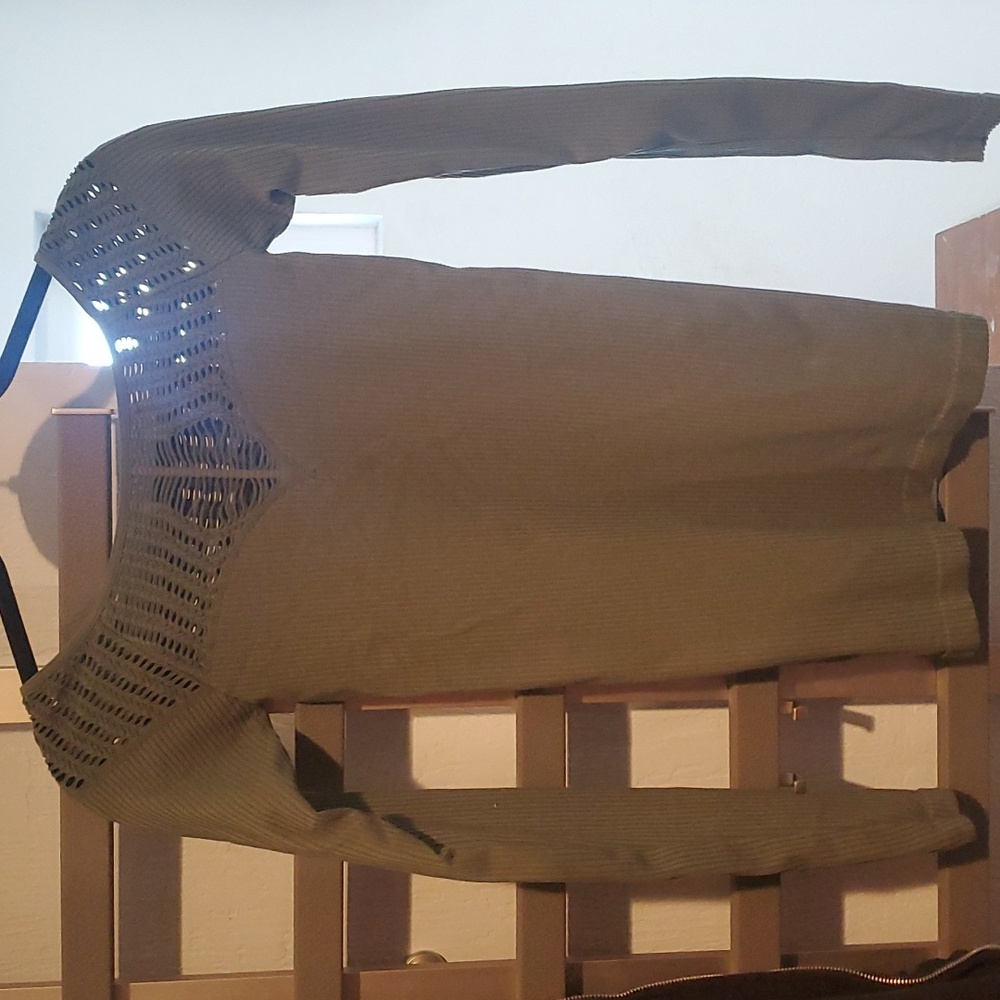 Free People bodycon olive/ dark sage top